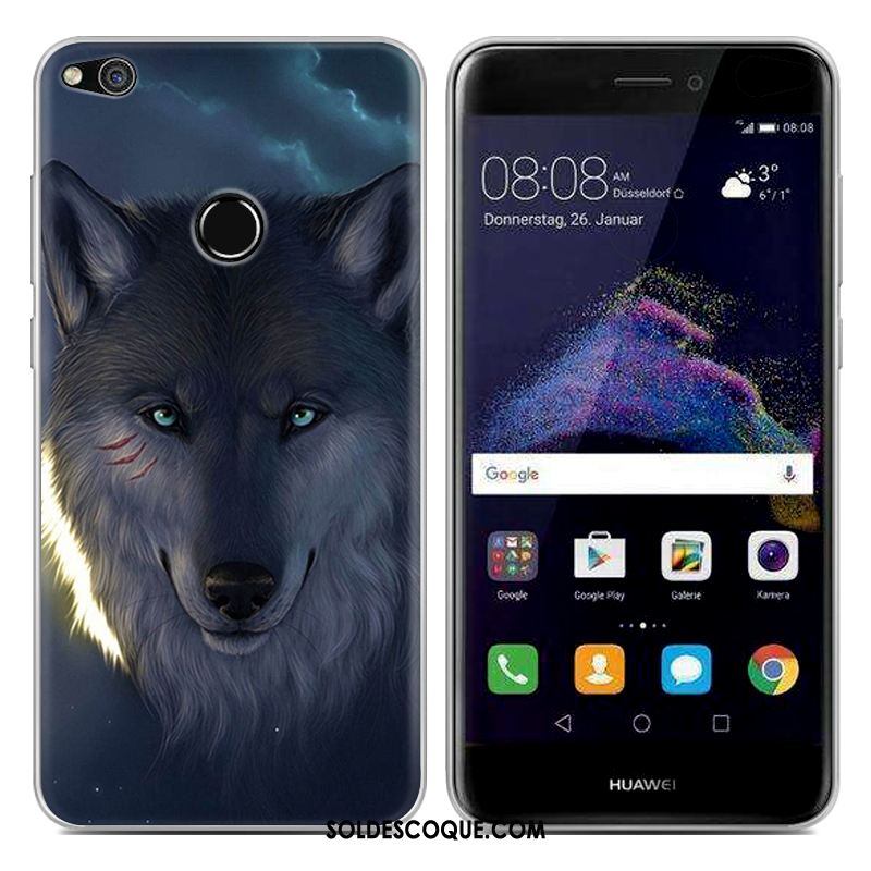 Coque Huawei P8 Lite 2017 Téléphone Portable Silicone Créatif Fluide Doux Bleu Pas Cher