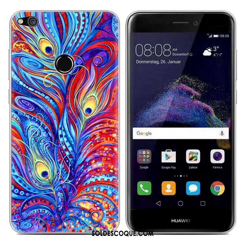 Coque Huawei P8 Lite 2017 Téléphone Portable Silicone Créatif Fluide Doux Bleu Pas Cher