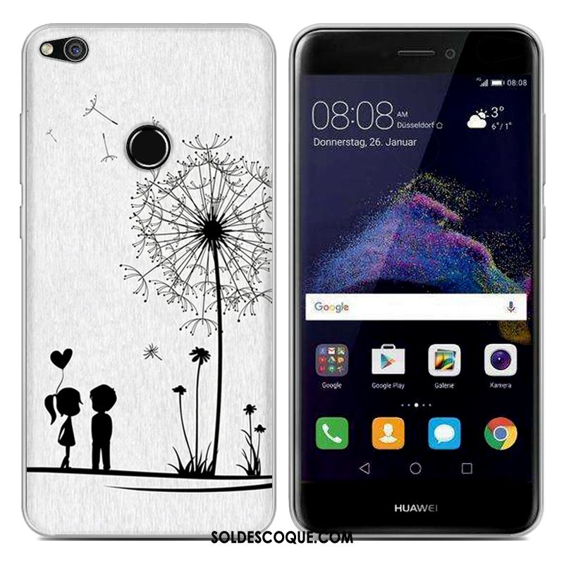 Coque Huawei P8 Lite 2017 Téléphone Portable Silicone Créatif Fluide Doux Bleu Pas Cher