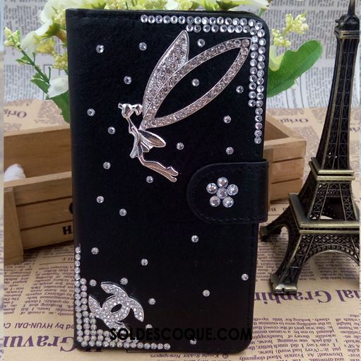 Coque Huawei P8 Lite 2017 Téléphone Portable Étui En Cuir Jeunesse Strass Bleu Pas Cher