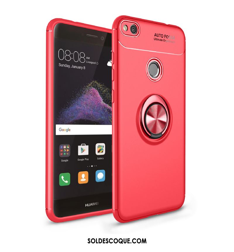 Coque Huawei P8 Lite 2017 À Bord Rouge Téléphone Portable Protection Anneau Housse En Vente