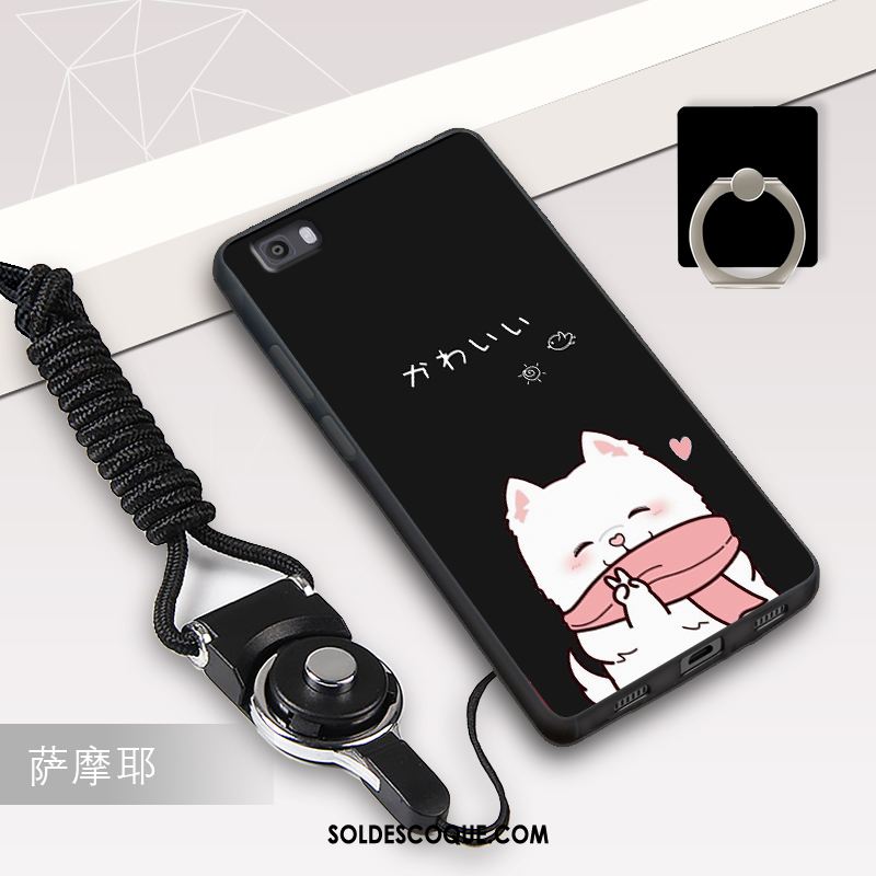 Coque Huawei P8 Lite Fluide Doux Tendance Délavé En Daim Jeunesse Étui Pas Cher