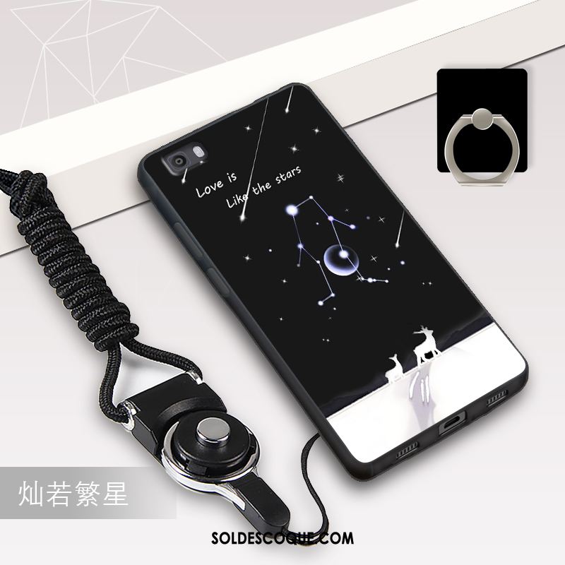 Coque Huawei P8 Lite Fluide Doux Tendance Délavé En Daim Jeunesse Étui Pas Cher