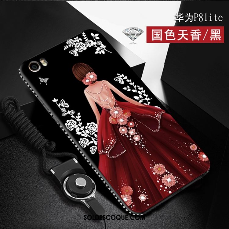 Coque Huawei P8 Lite Incruster Strass Étui Jeunesse Protection Fluide Doux Soldes