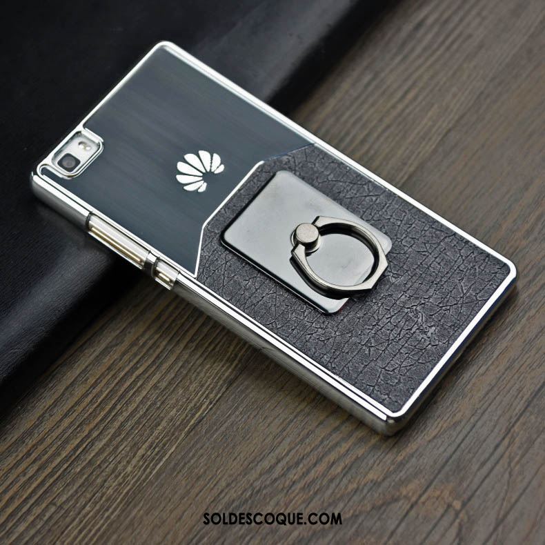 Coque Huawei P8 Lite Placage Téléphone Portable Métal Étui Anneau Soldes