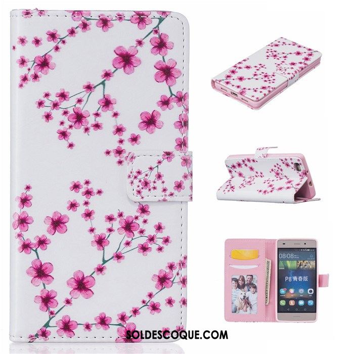 Coque Huawei P8 Lite Téléphone Portable Clamshell Protection Silicone Rose France