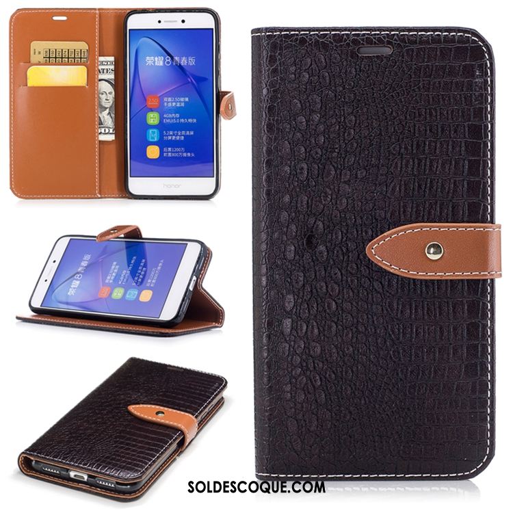 Coque Huawei P8 Lite Étui En Cuir Téléphone Portable Portefeuille Carte Crocodile Modèle Pas Cher