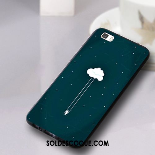 Coque Huawei P8 Lite Étui Téléphone Portable Silicone Fluide Doux Bleu Clair Pas Cher