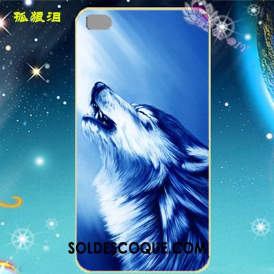 Coque Huawei P8 Personnalisé Téléphone Portable Business Border Bleu Pas Cher