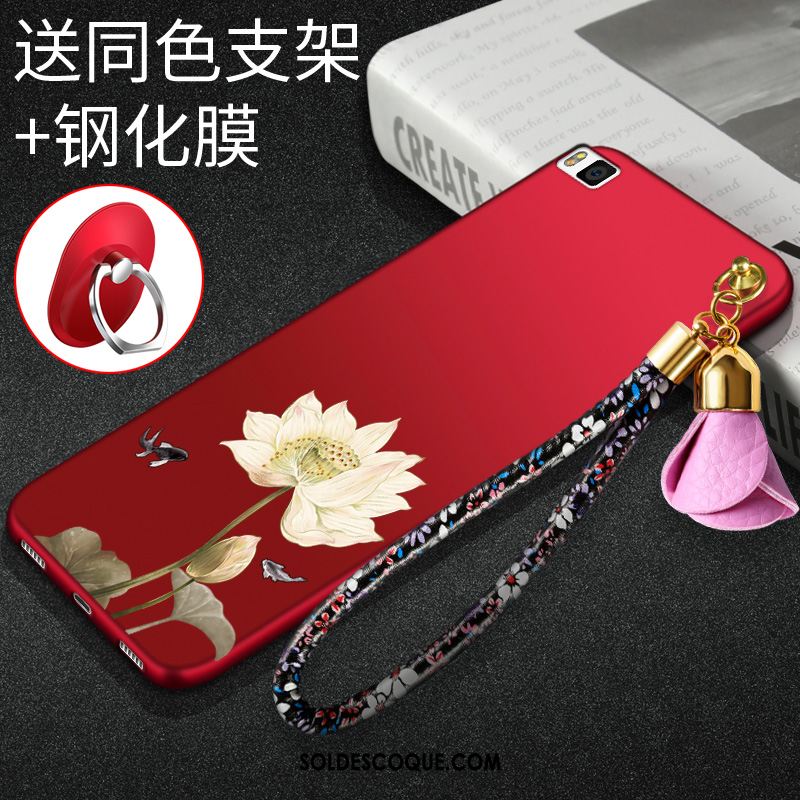 Coque Huawei P8 Silicone Tendance Rouge Délavé En Daim Téléphone Portable En Vente