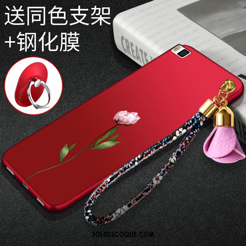 Coque Huawei P8 Silicone Tendance Rouge Délavé En Daim Téléphone Portable En Vente