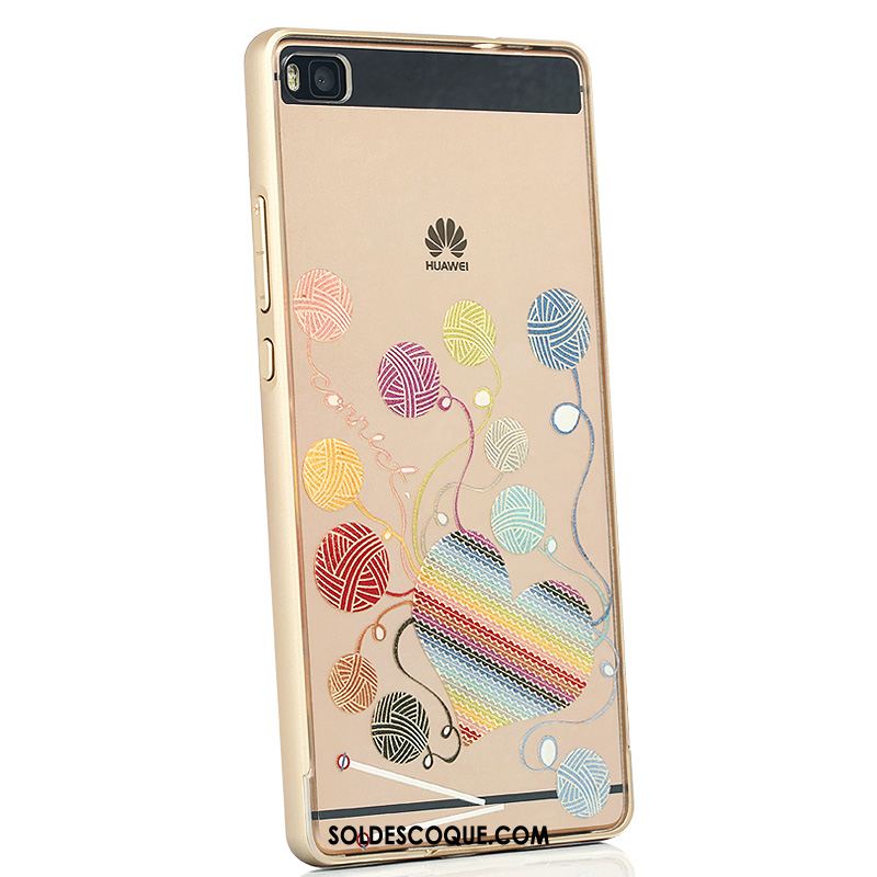 Coque Huawei P8 Téléphone Portable Étui Transparent Créatif Métal Pas Cher