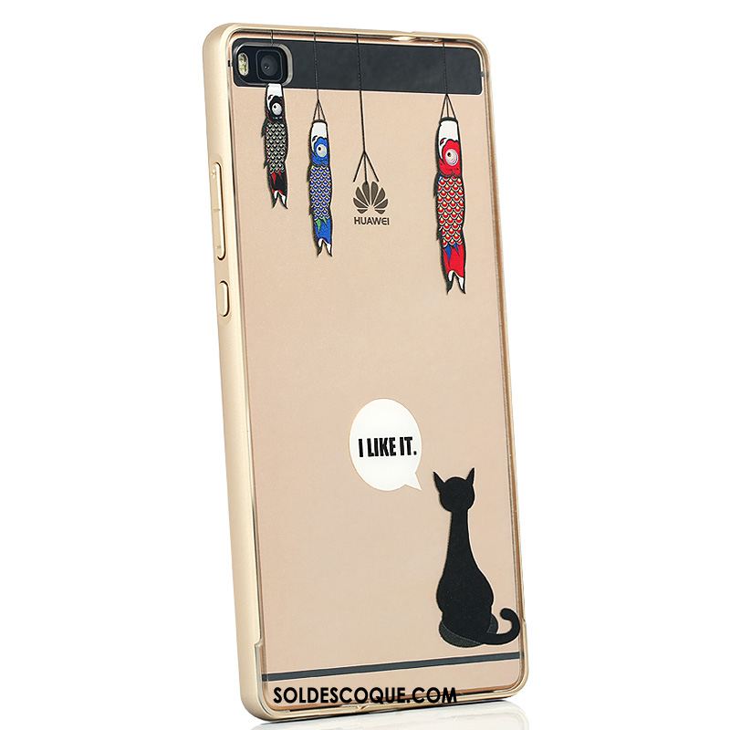 Coque Huawei P8 Téléphone Portable Étui Transparent Créatif Métal Pas Cher