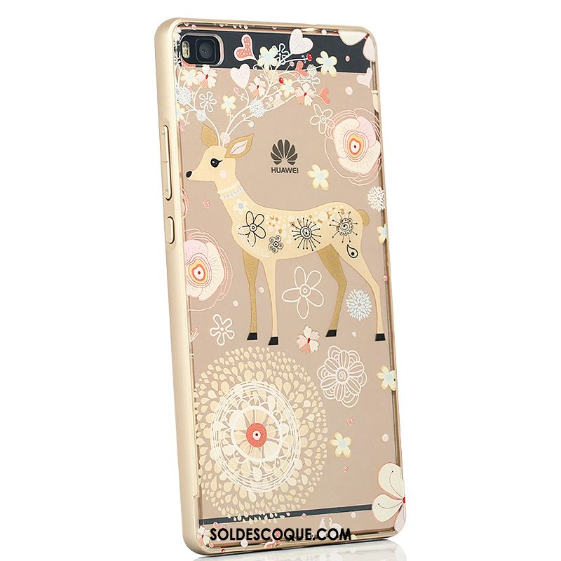 Coque Huawei P8 Téléphone Portable Étui Transparent Créatif Métal Pas Cher