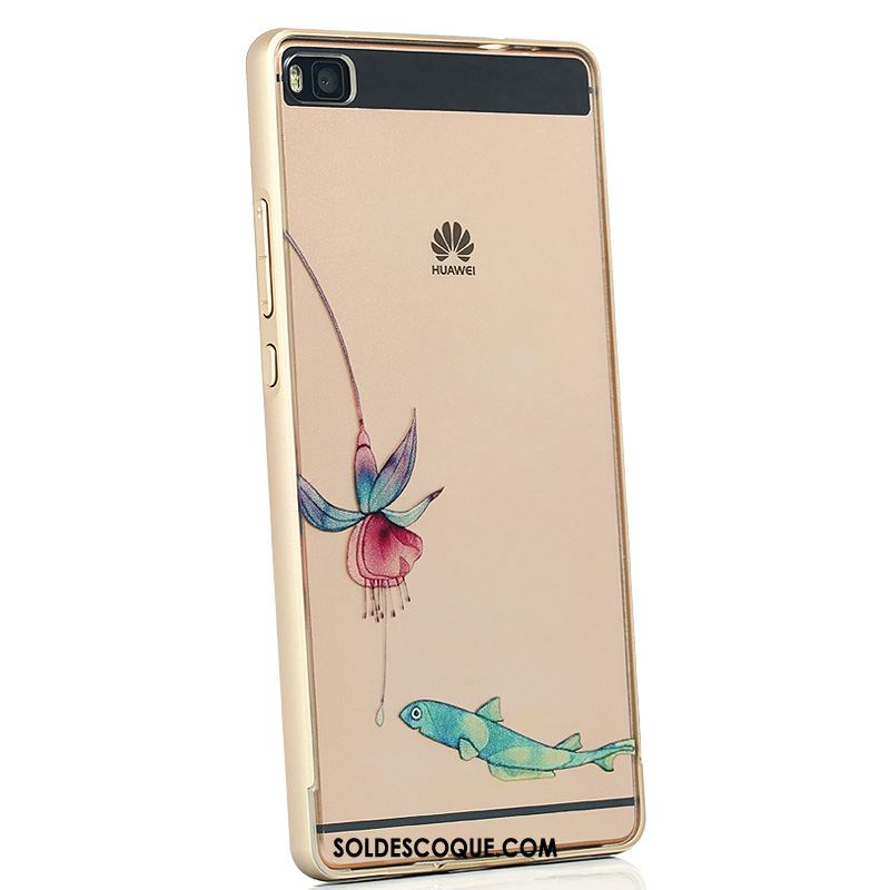 Coque Huawei P8 Téléphone Portable Étui Transparent Créatif Métal Pas Cher