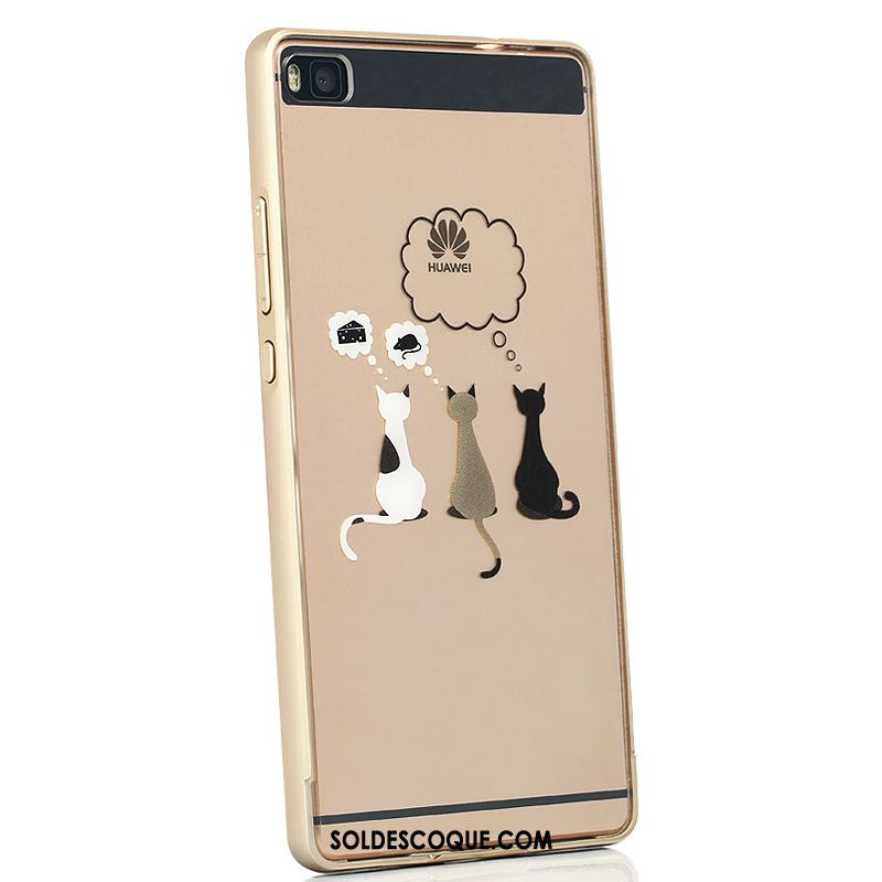 Coque Huawei P8 Téléphone Portable Étui Transparent Créatif Métal Pas Cher