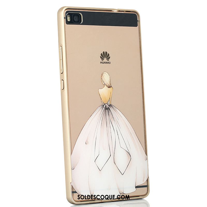 Coque Huawei P8 Téléphone Portable Étui Transparent Créatif Métal Pas Cher