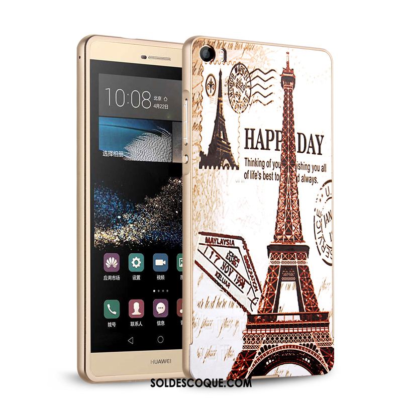 Coque Huawei P8 Étui Border Métal Anneau Tempérer France