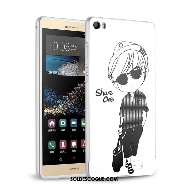 Coque Huawei P8 Étui Border Métal Anneau Tempérer France