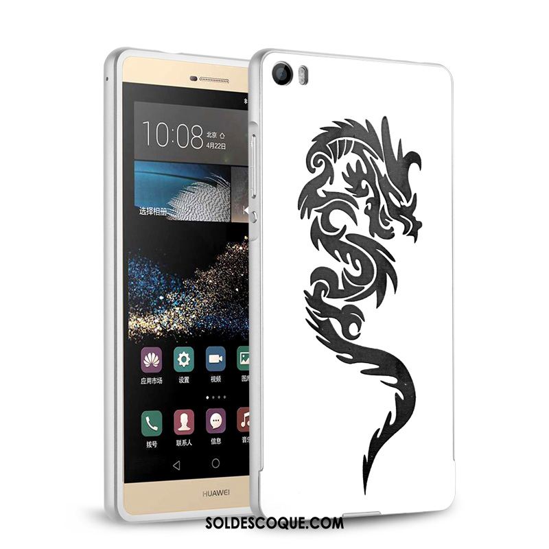 Coque Huawei P8 Étui Border Métal Anneau Tempérer France