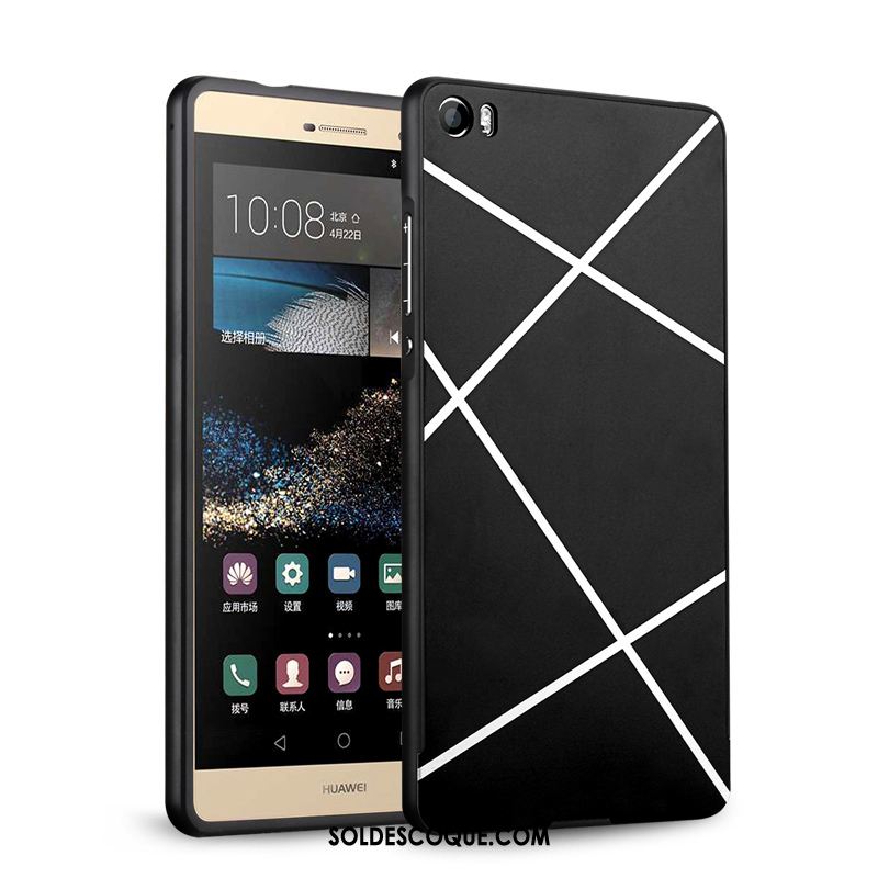 Coque Huawei P8 Étui Border Métal Anneau Tempérer France