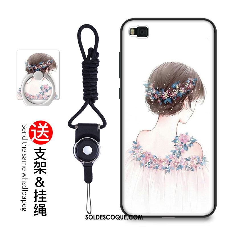 Coque Huawei P8 Étui Dessin Animé Protection Charmant Délavé En Daim En Vente