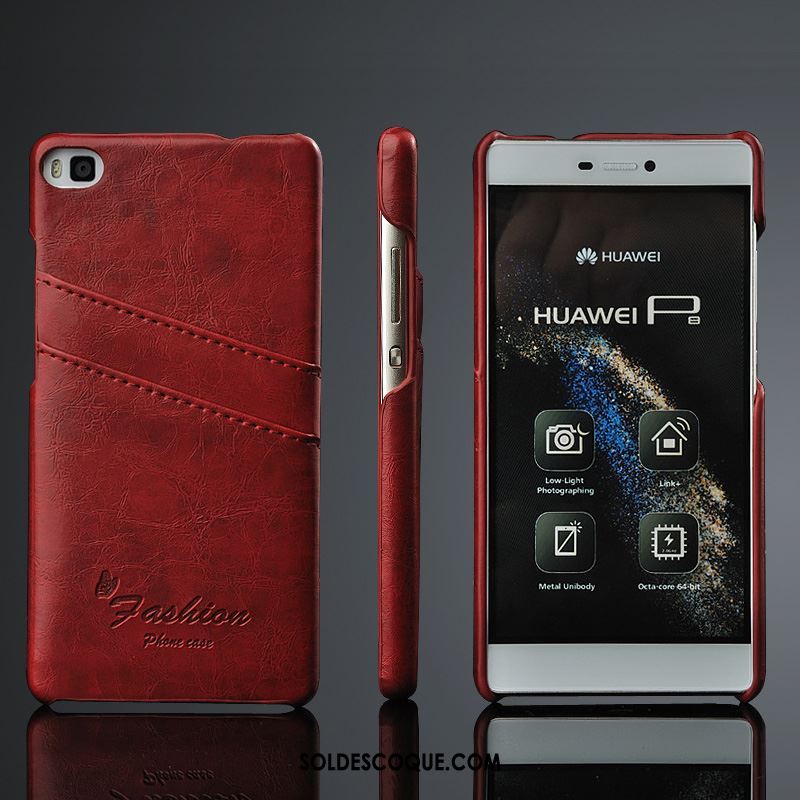 Coque Huawei P8 Étui Protection Étui En Cuir Cuir Véritable Téléphone Portable Pas Cher