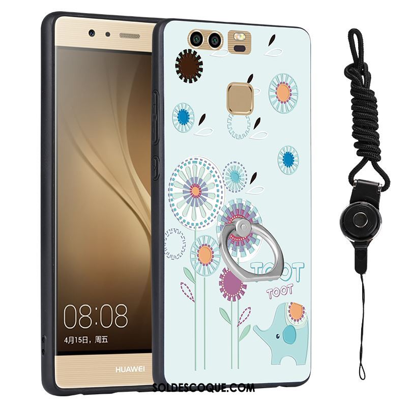 Coque Huawei P9 Bleu Étui Ornements Suspendus Téléphone Portable Tout Compris Pas Cher