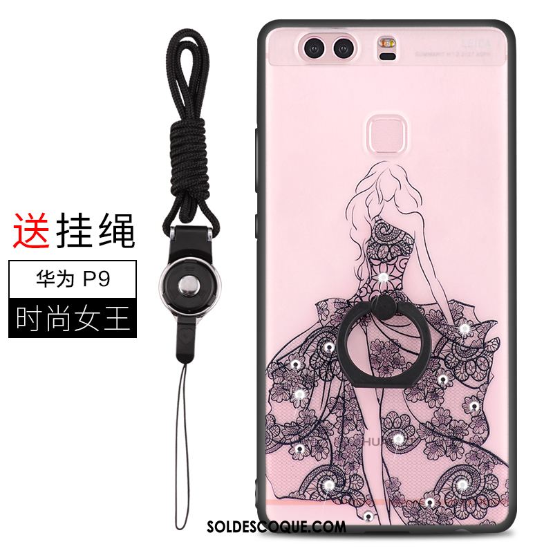 Coque Huawei P9 Créatif Rose Tout Compris Téléphone Portable Étui Soldes