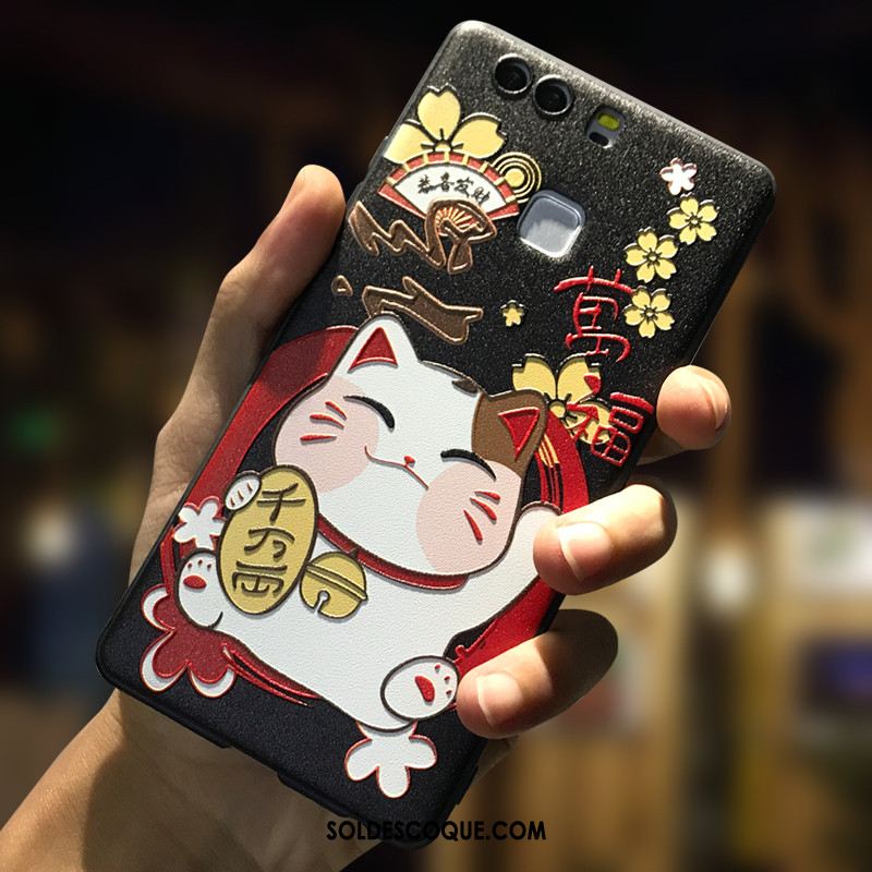 Coque Huawei P9 Incassable Téléphone Portable Dessin Animé Silicone Délavé En Daim Soldes