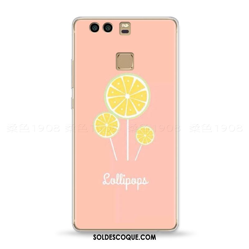 Coque Huawei P9 Jeunesse Citron Fruit Petit Gaufrage Soldes