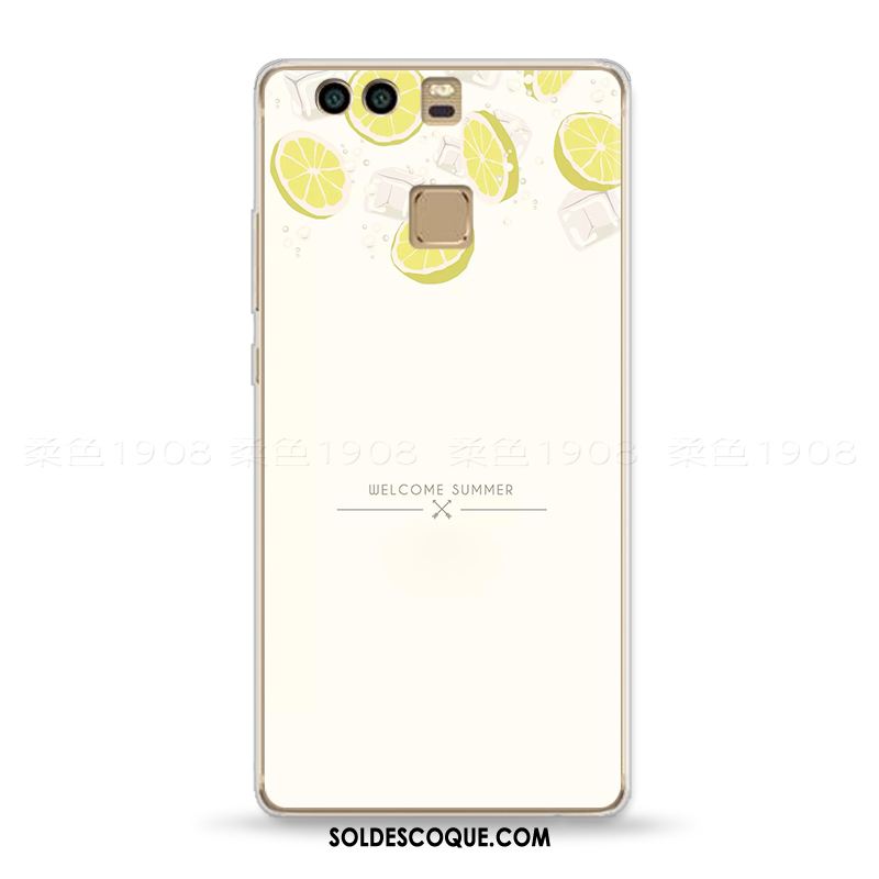 Coque Huawei P9 Jeunesse Citron Fruit Petit Gaufrage Soldes