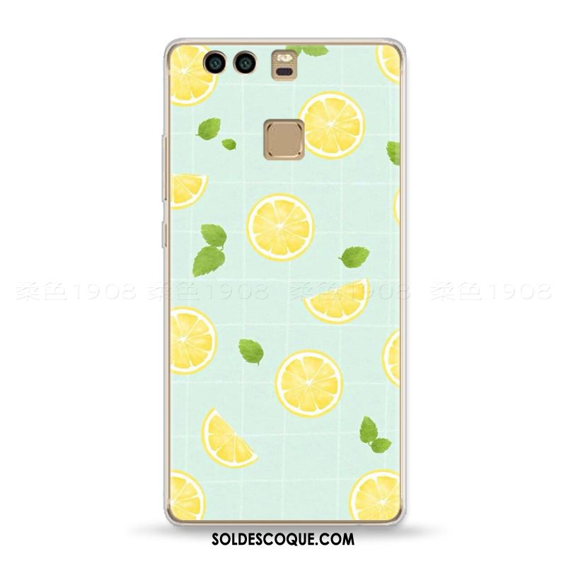 Coque Huawei P9 Jeunesse Citron Fruit Petit Gaufrage Soldes