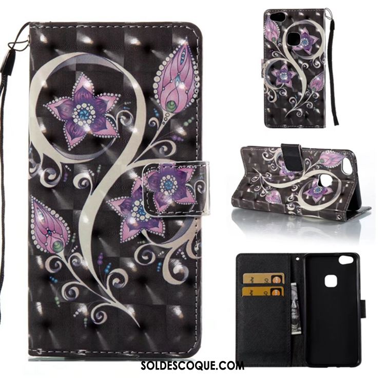 Coque Huawei P9 Lite Créatif Violet Téléphone Portable Incassable Carte Housse En Ligne