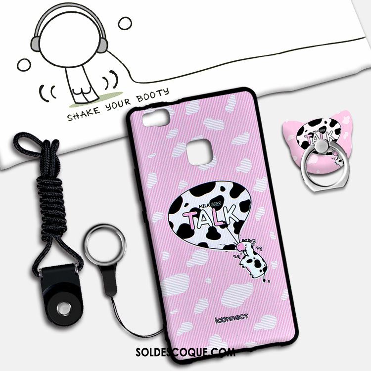 Coque Huawei P9 Lite Dessin Animé Fluide Doux Ornements Suspendus Jeunesse Support Housse Soldes