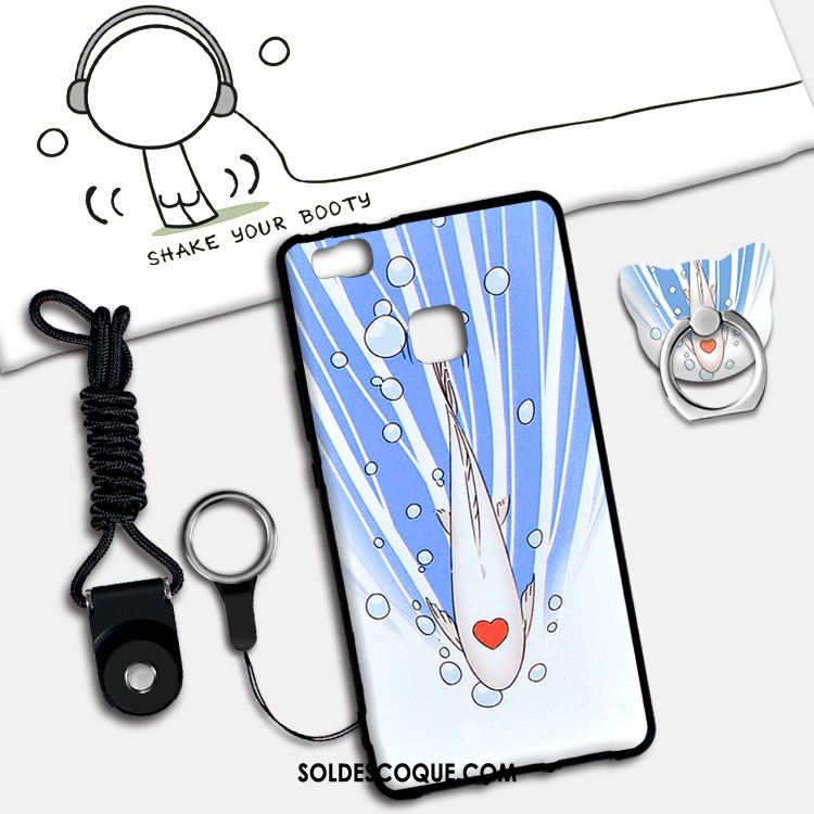 Coque Huawei P9 Lite Dessin Animé Fluide Doux Ornements Suspendus Jeunesse Support Housse Soldes