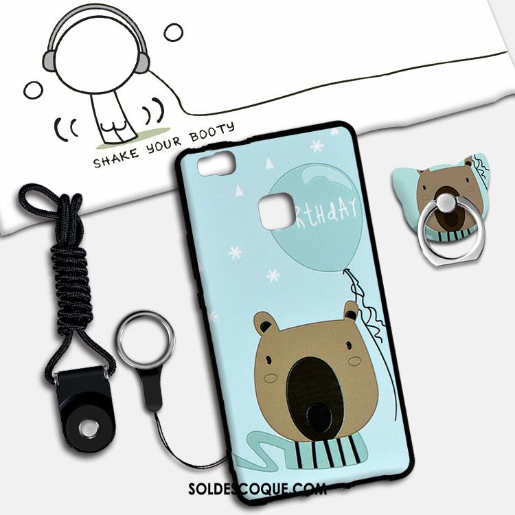 Coque Huawei P9 Lite Dessin Animé Fluide Doux Ornements Suspendus Jeunesse Support Housse Soldes