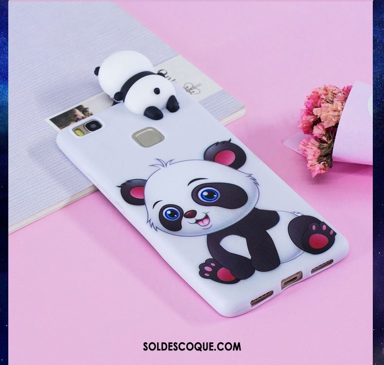 Coque Huawei P9 Lite Dessin Animé Peinture Étui Bleu Tout Compris Pas Cher