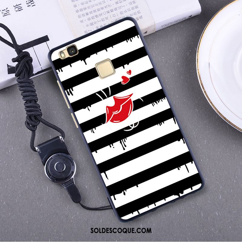 Coque Huawei P9 Lite Membrane Coque En Silicone Étui Noir Tempérer Pas Cher