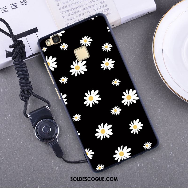 Coque Huawei P9 Lite Membrane Coque En Silicone Étui Noir Tempérer Pas Cher