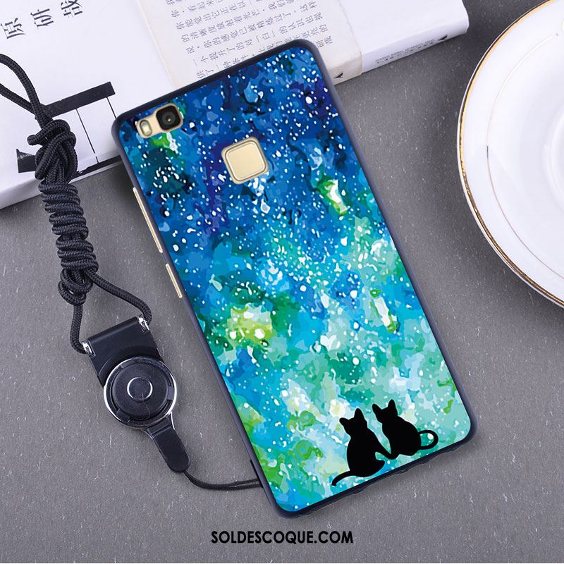 Coque Huawei P9 Lite Membrane Coque En Silicone Étui Noir Tempérer Pas Cher