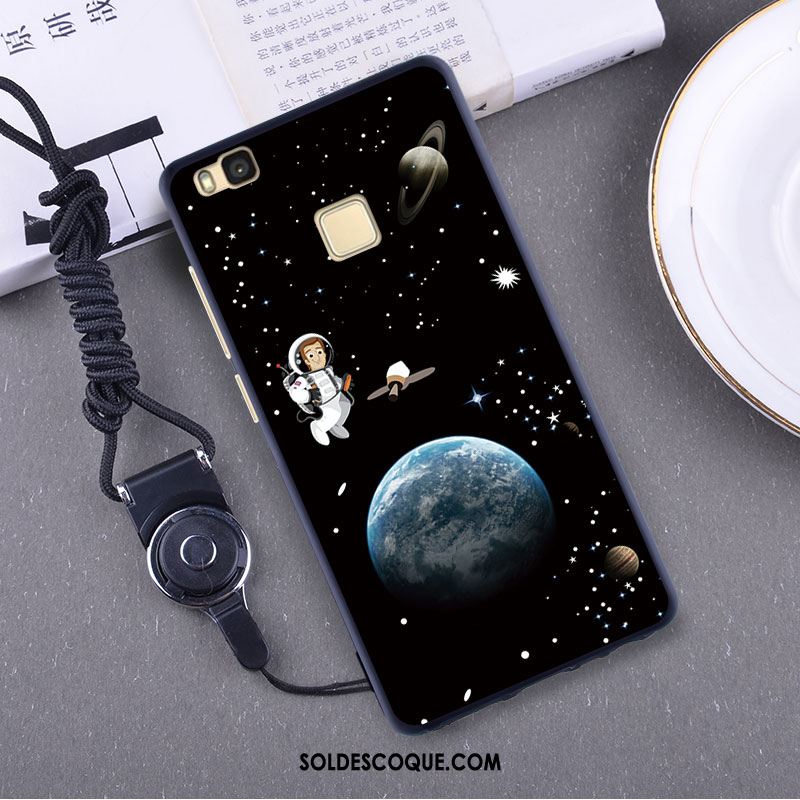 Coque Huawei P9 Lite Membrane Coque En Silicone Étui Noir Tempérer Pas Cher