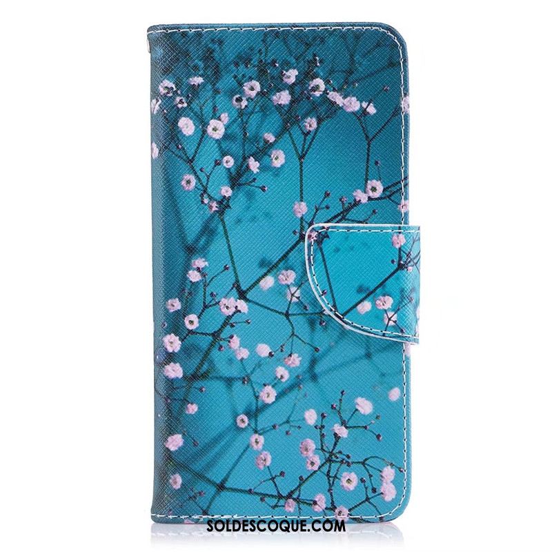 Coque Huawei P9 Lite Plume Dessin Animé Bleu Téléphone Portable Étui En Cuir France