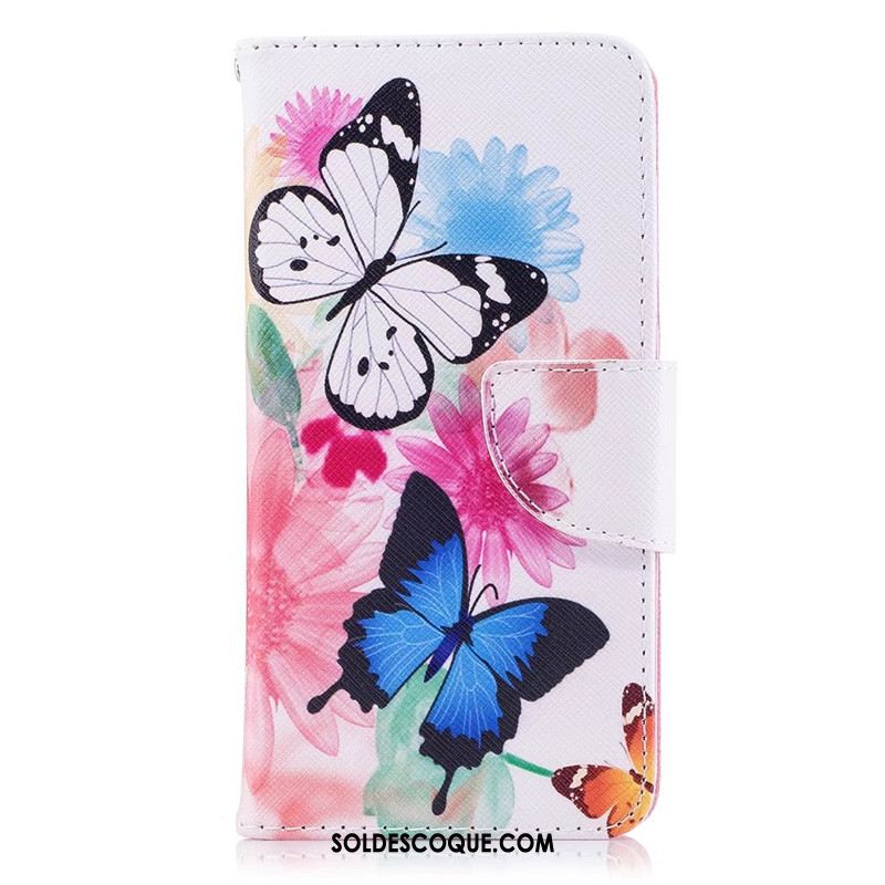 Coque Huawei P9 Lite Plume Dessin Animé Bleu Téléphone Portable Étui En Cuir France