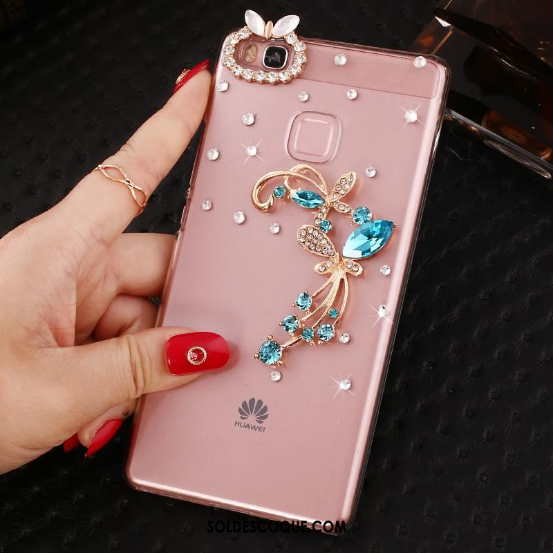 Coque Huawei P9 Lite Téléphone Portable Jeunesse Protection Strass Étui En Ligne