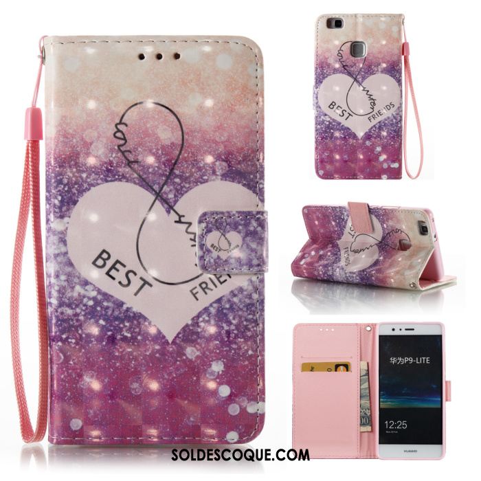 Coque Huawei P9 Lite Téléphone Portable Silicone Incassable Strass Étui En Cuir Soldes