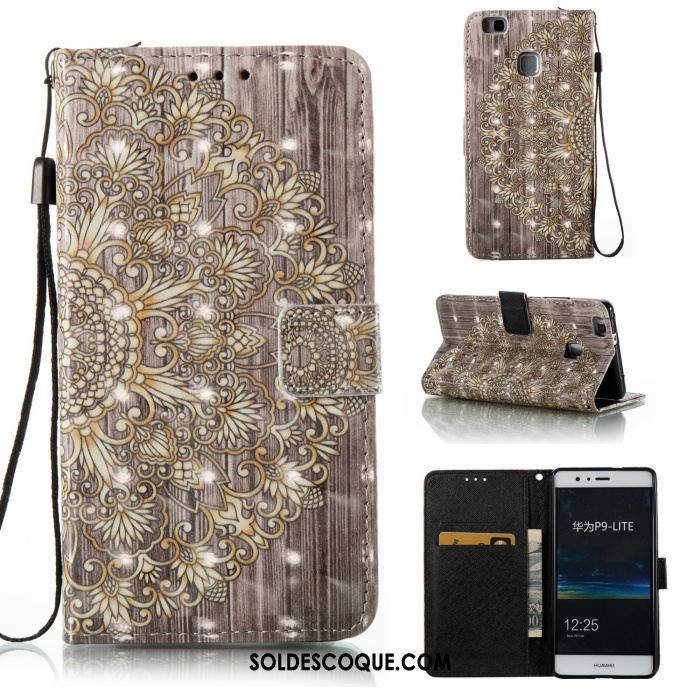 Coque Huawei P9 Lite Téléphone Portable Silicone Incassable Strass Étui En Cuir Soldes