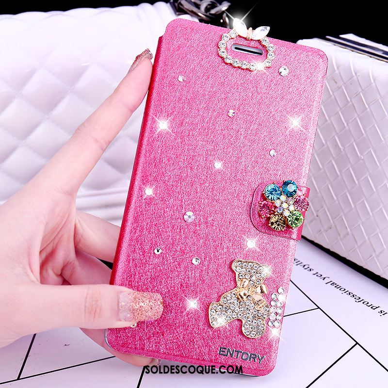 Coque Huawei P9 Lite Étui En Cuir Téléphone Portable Jeunesse Strass Protection Housse Pas Cher