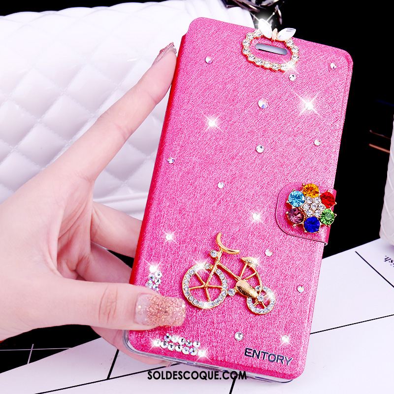 Coque Huawei P9 Lite Étui En Cuir Téléphone Portable Jeunesse Strass Protection Housse Pas Cher