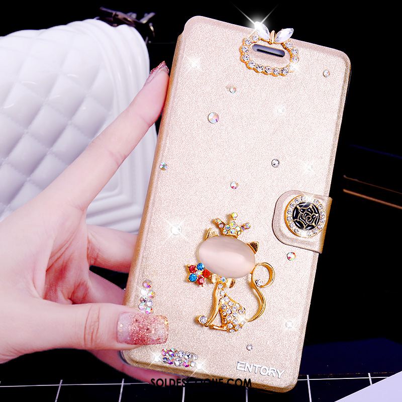 Coque Huawei P9 Lite Étui En Cuir Téléphone Portable Jeunesse Strass Protection Housse Pas Cher